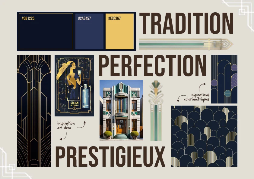 Moodboard art déco - direction retenue
