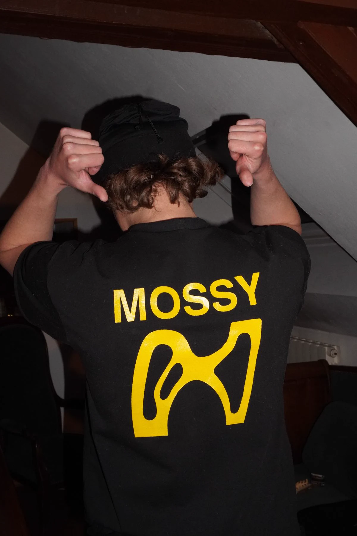 T-shirt MOSSY - impression dorée au dos, l'ère fondatrice de la marque